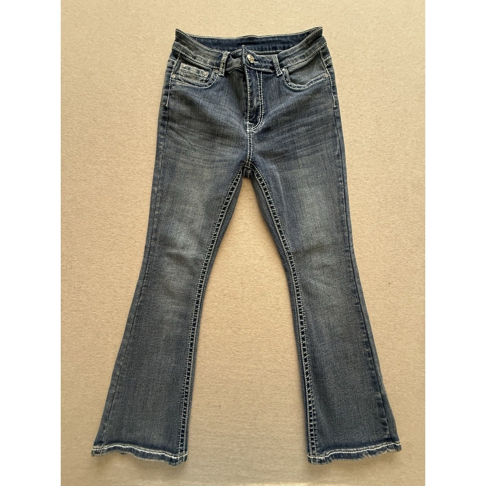 T&y Jeans Kids Size 10 Blue Jean W Embroidery